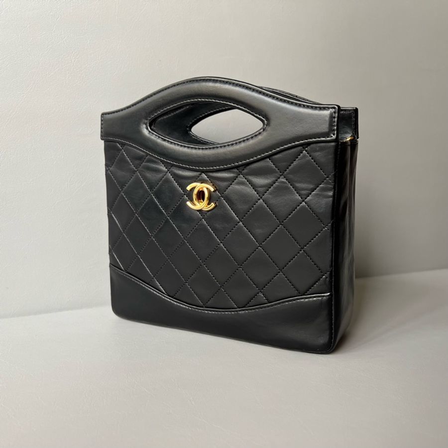 Vintage Chanel 31 mini bag 中古香奈兒米白色手提肩背包-0