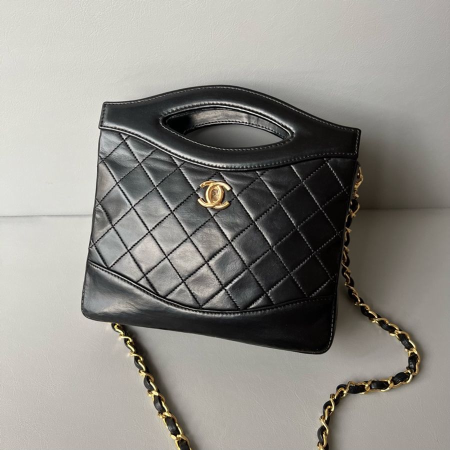 Vintage Chanel 31 mini bag 中古香奈兒米白色手提肩背包-2