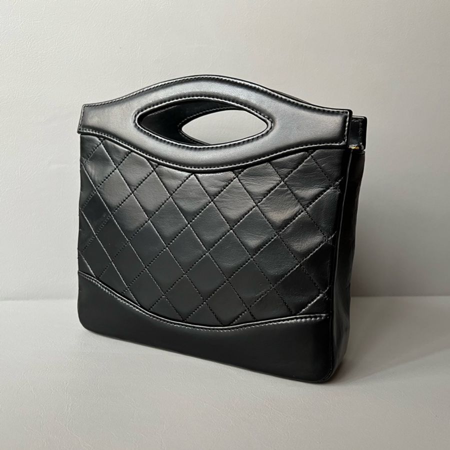 Vintage Chanel 31 mini bag 中古香奈兒米白色手提肩背包-10