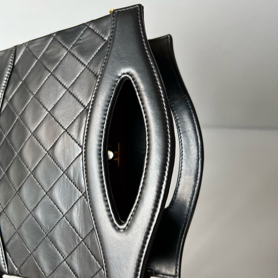 Vintage Chanel 31 mini bag 中古香奈兒米白色手提肩背包-11