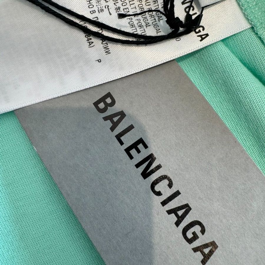Balenciaga 可樂踢短袖T恤 湖水綠-2