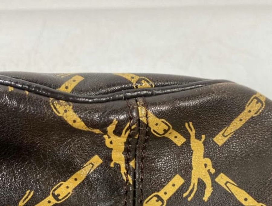 Longchamp 經典logo圖騰真皮圓筒包-7
