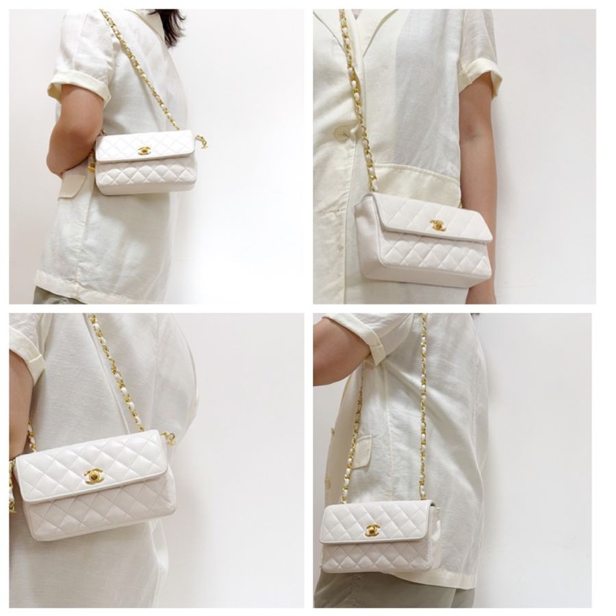 Vintage Chanel classic 19 cm flap bag 中古香奈兒豆豆迷你肩背包-31