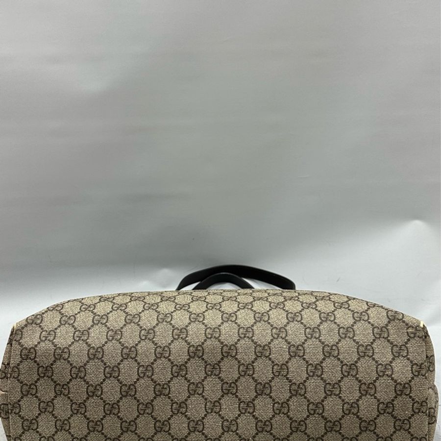 GUCCI 211137  老花PVC焦糖色肩背包 托特包-8