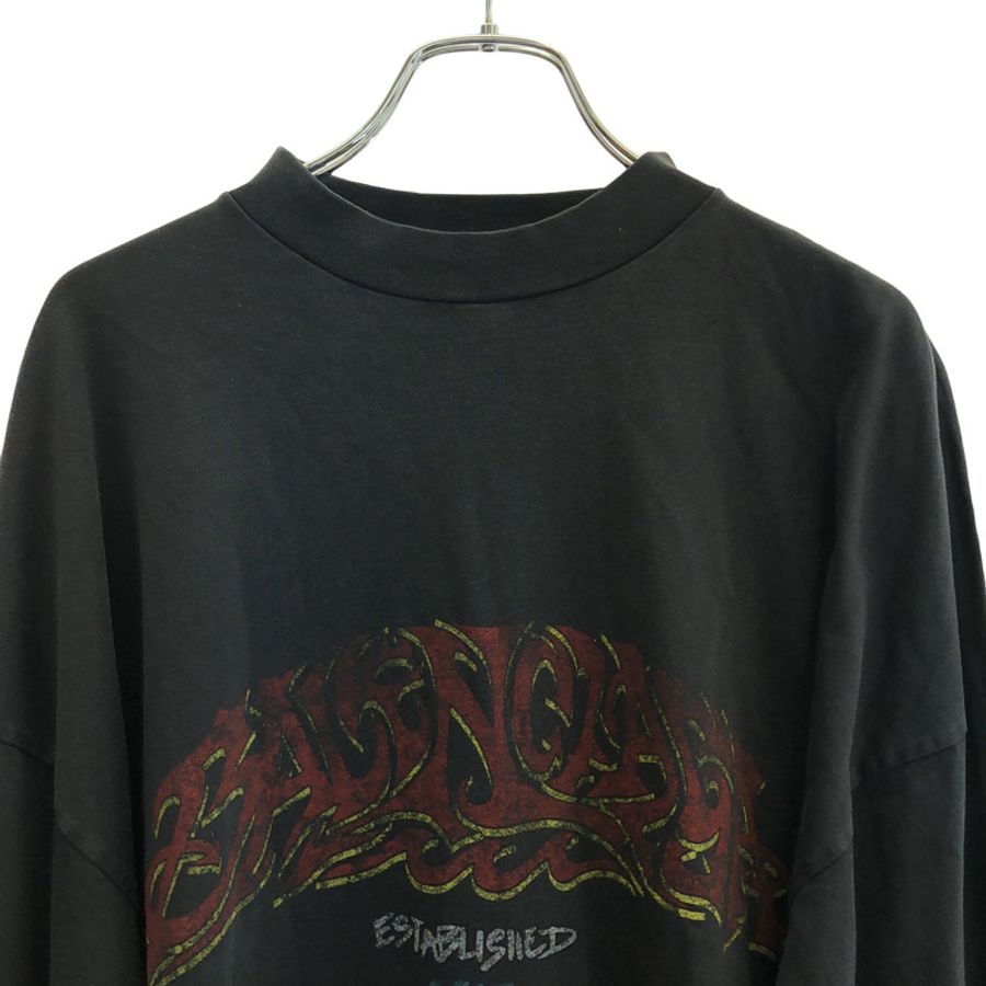 BALENCIAGA 長袖T卹,純棉材質,黑色,二手,男女通用-2