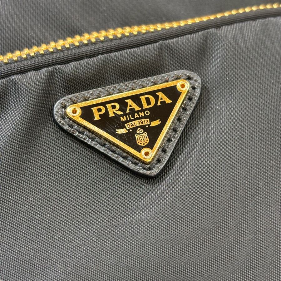 Prada 1BH038 Duet Re-Nylon 三角標 黑色 前口袋 肩背包 側背包 斜背包 水桶包 水桶袋 購物包-7