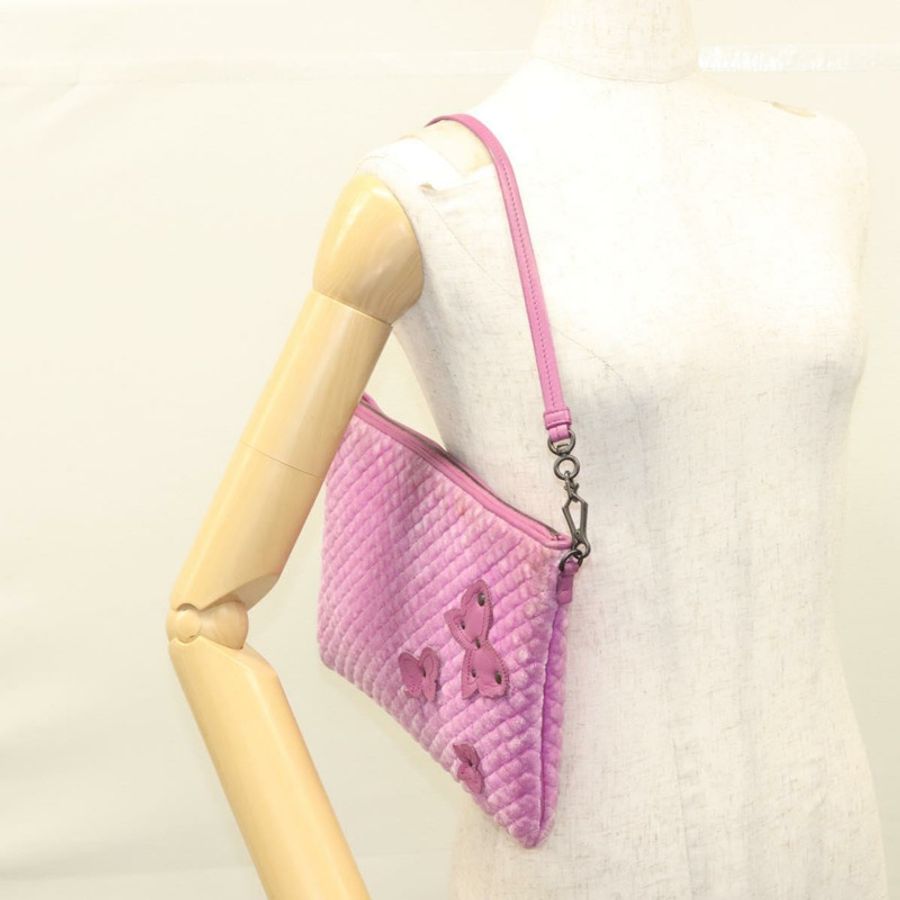 【日本直送】BOTTEGA VENETA 紫色絲絨單肩包 正品 120966-24