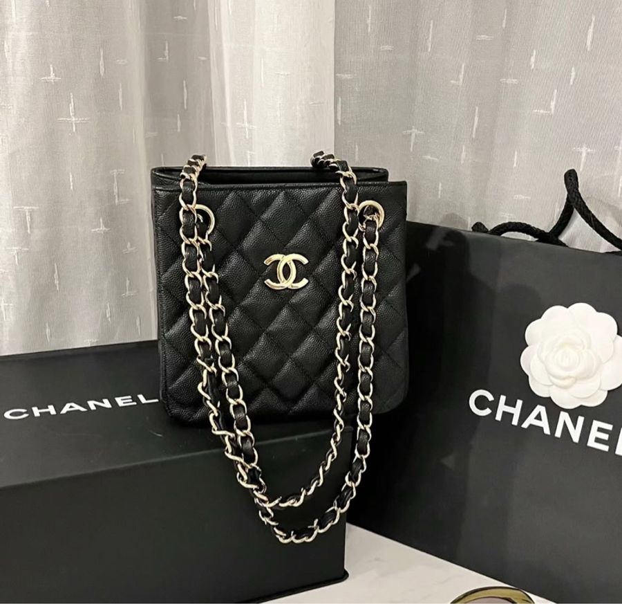 CHANEL 25C mini tote 黑淡金扣_春夏新款-0