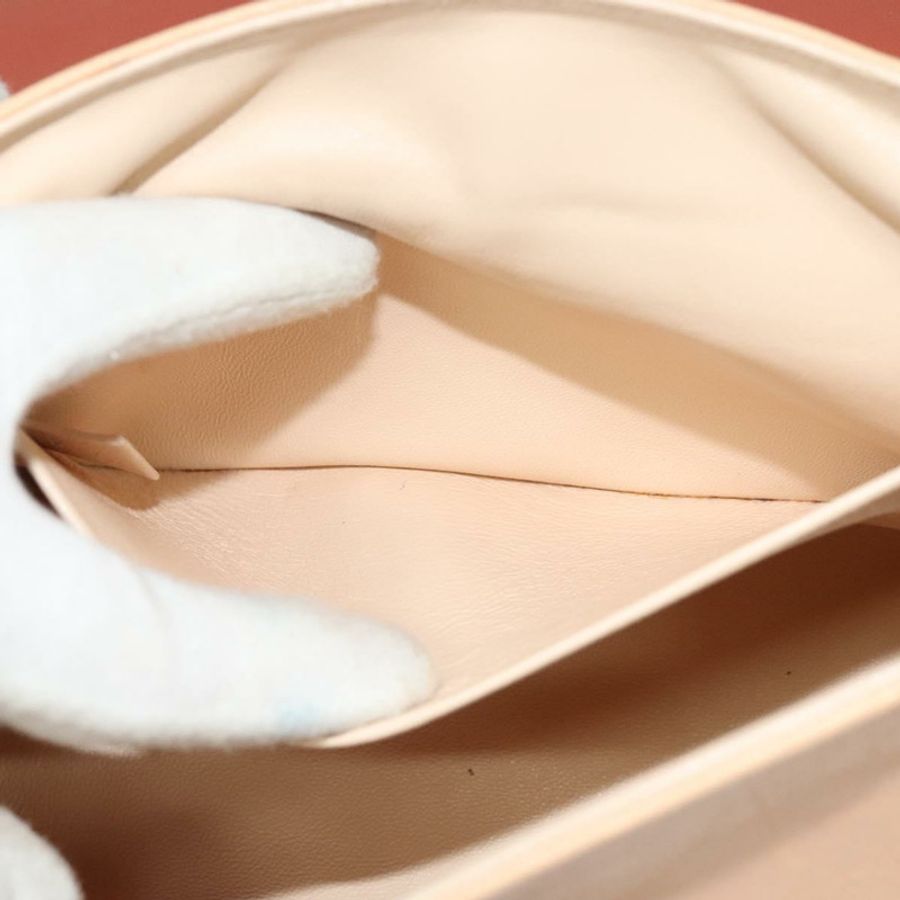 【日本直送】Chloe 鏈條單肩包 皮革 米色 金色 正品 am8219-19