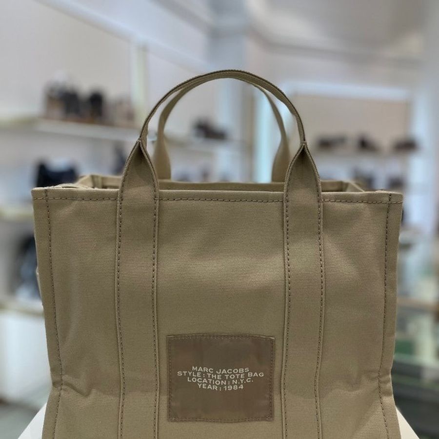 🎁當季特價🎁Marc Jacobs M0016161 中款帆布托特包 米色/附長款肩背帶-4