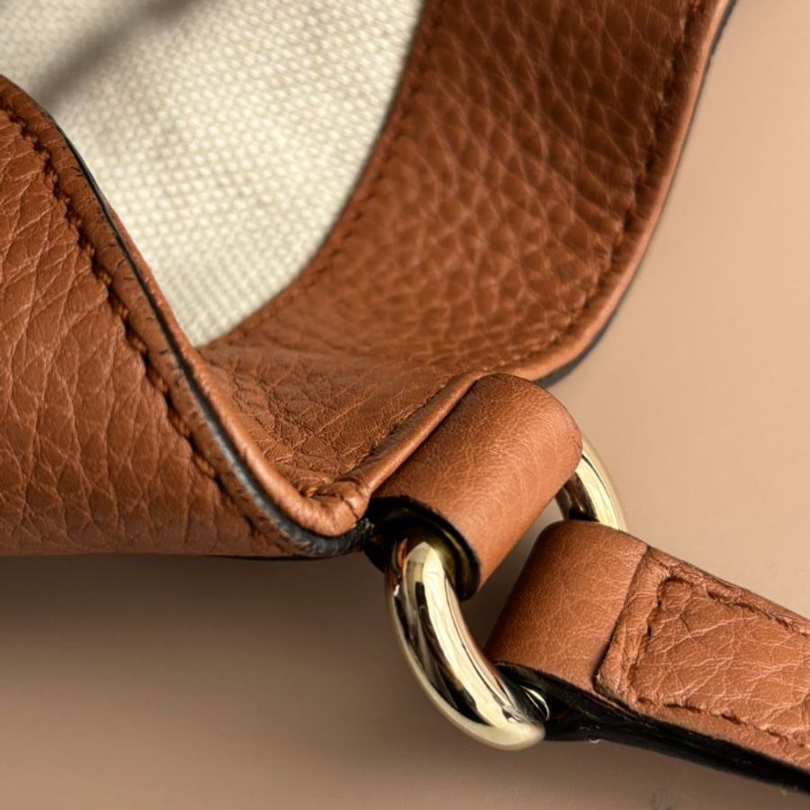::GUCCI:: 282309 SOHO系列焦糖色大LOGO流蘇吊飾小牛皮肩背包-32