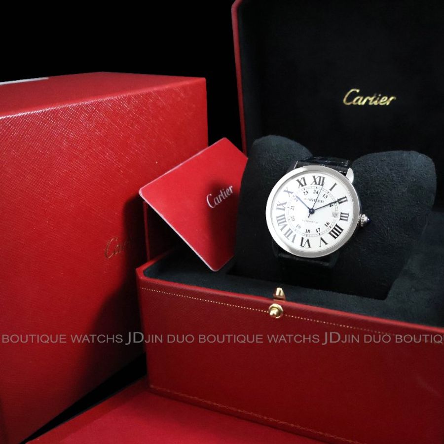 金鐸精品~2438 CARTIER 卡地亞 RONDE SOLO 42mm 自動上鍊男用腕錶-5