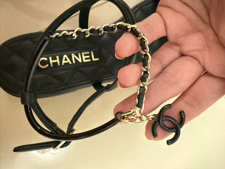 chanel 穿鏈 吊飾 涼鞋 36.5-3