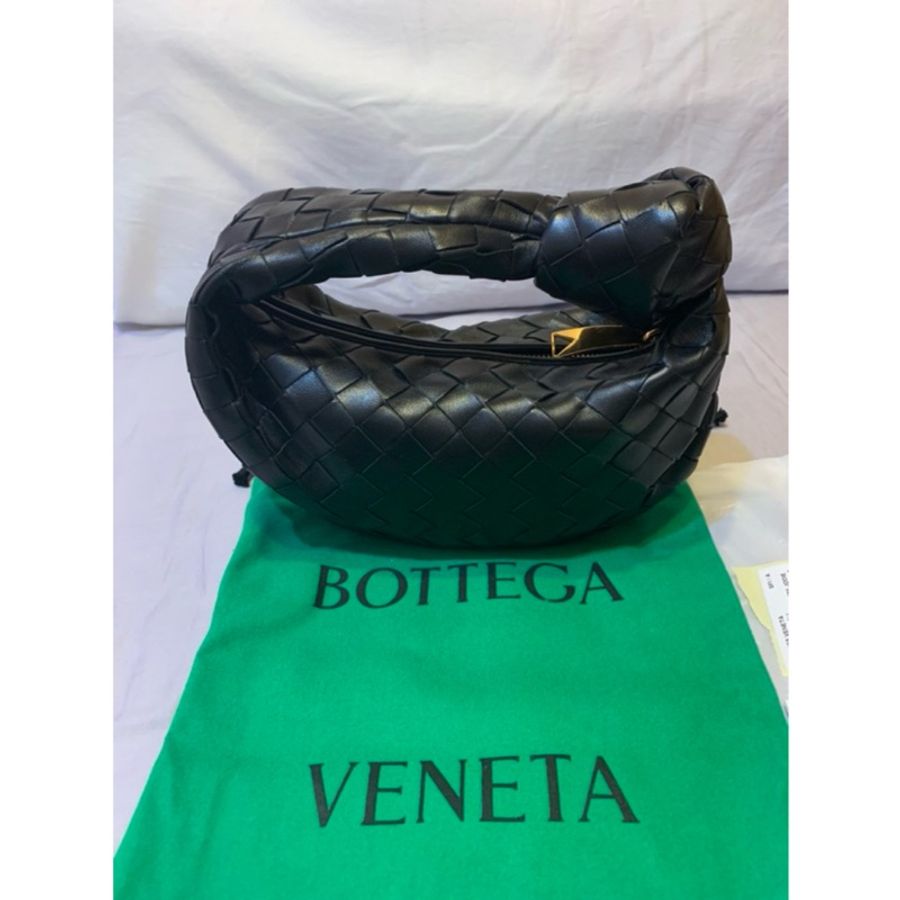 BOTTEGA VENETA Mini Jodie BV 迷你 小羊皮 編織 黑色 手提包-0