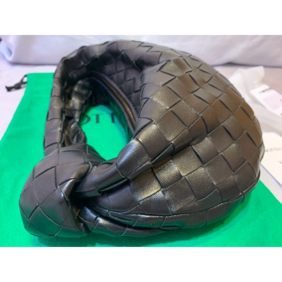BOTTEGA VENETA Mini Jodie BV 迷你 小羊皮 編織 黑色 手提包-6