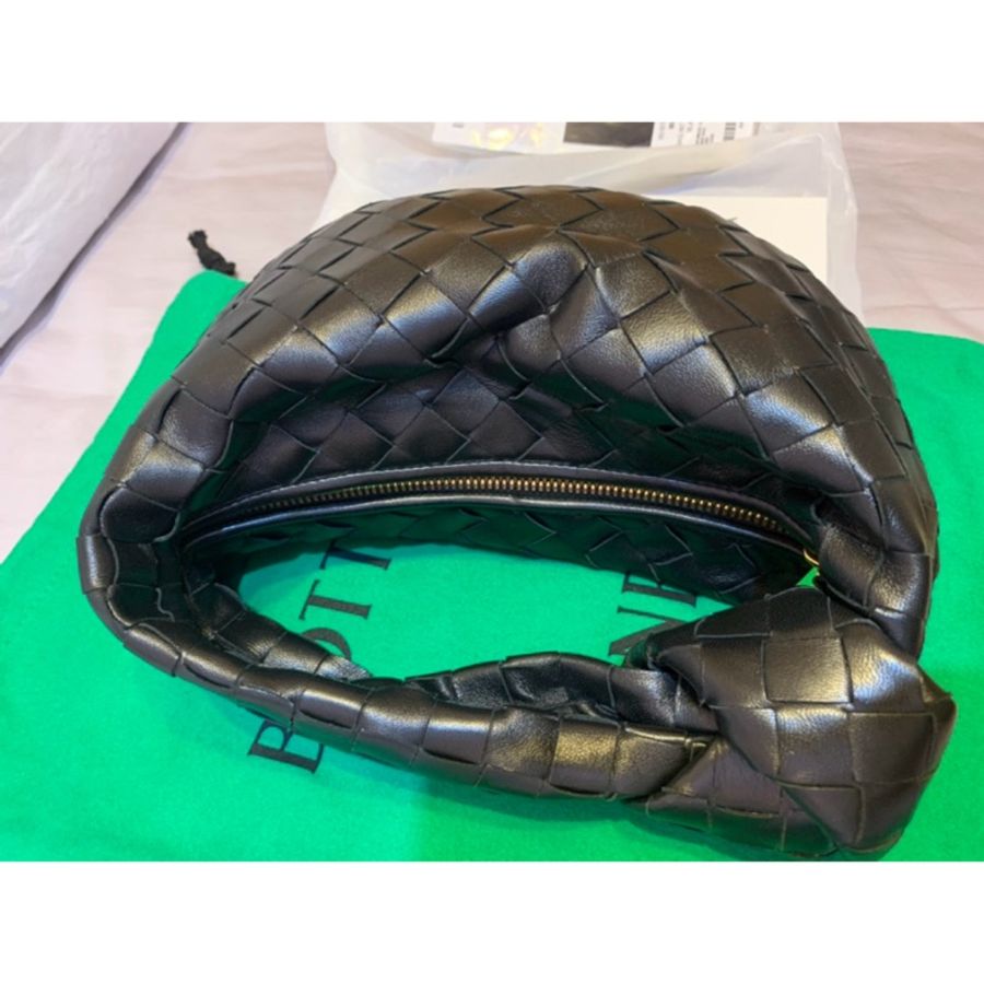BOTTEGA VENETA Mini Jodie BV 迷你 小羊皮 編織 黑色 手提包-7