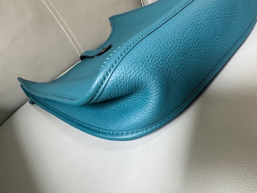 愛馬仕 hermes Evelyne 29牛仔藍銀扣togo皮D刻-2