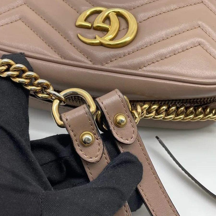 Gucci 祼色馬蒙迷你號相機包 斜背包-21