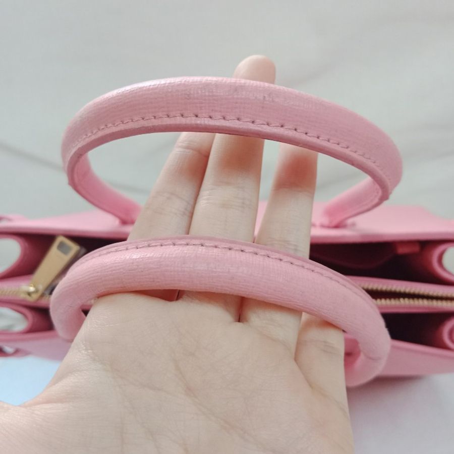 FURLA粉色手提包-6
