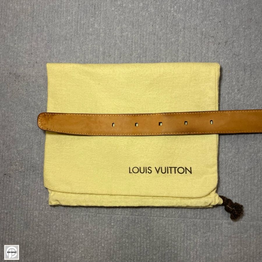 LV Louis Vuitton Monogram Belt 34/85 皮帶-4