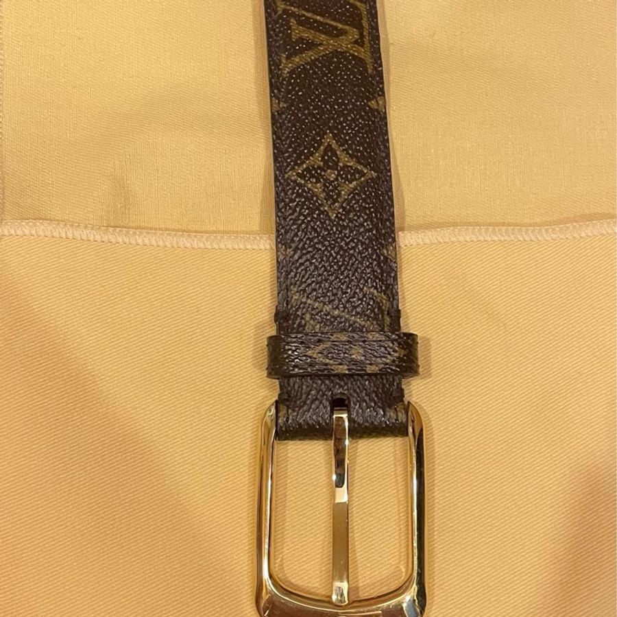 LV Louis Vuitton Monogram Belt 34/85 皮帶-5