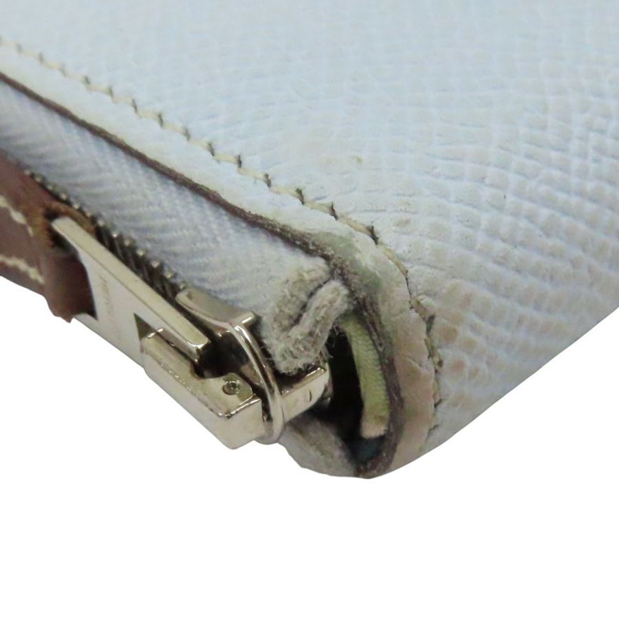藍色Epson牛皮 Silk'In Classique 拉鍊長夾 Z刻-8