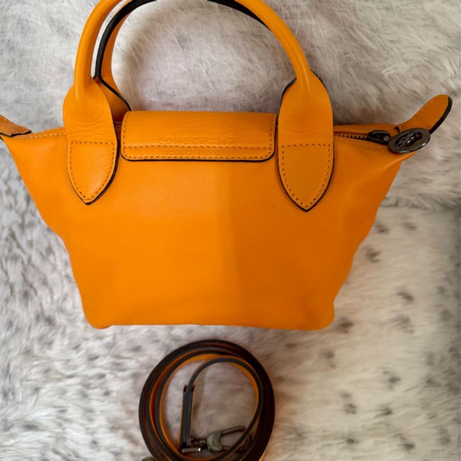 Longchamp 皮革製迷你斜背/手提水餃包-1