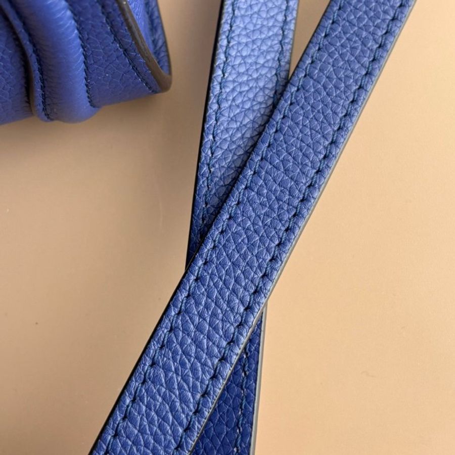 ::CELINE:: LUGGAGE Nano 藍色小牛皮手提斜背包 囧包-29