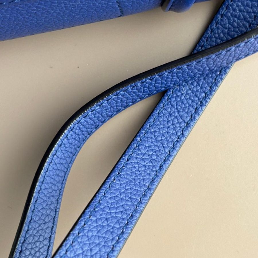 ::CELINE:: LUGGAGE Nano 藍色小牛皮手提斜背包 囧包-30
