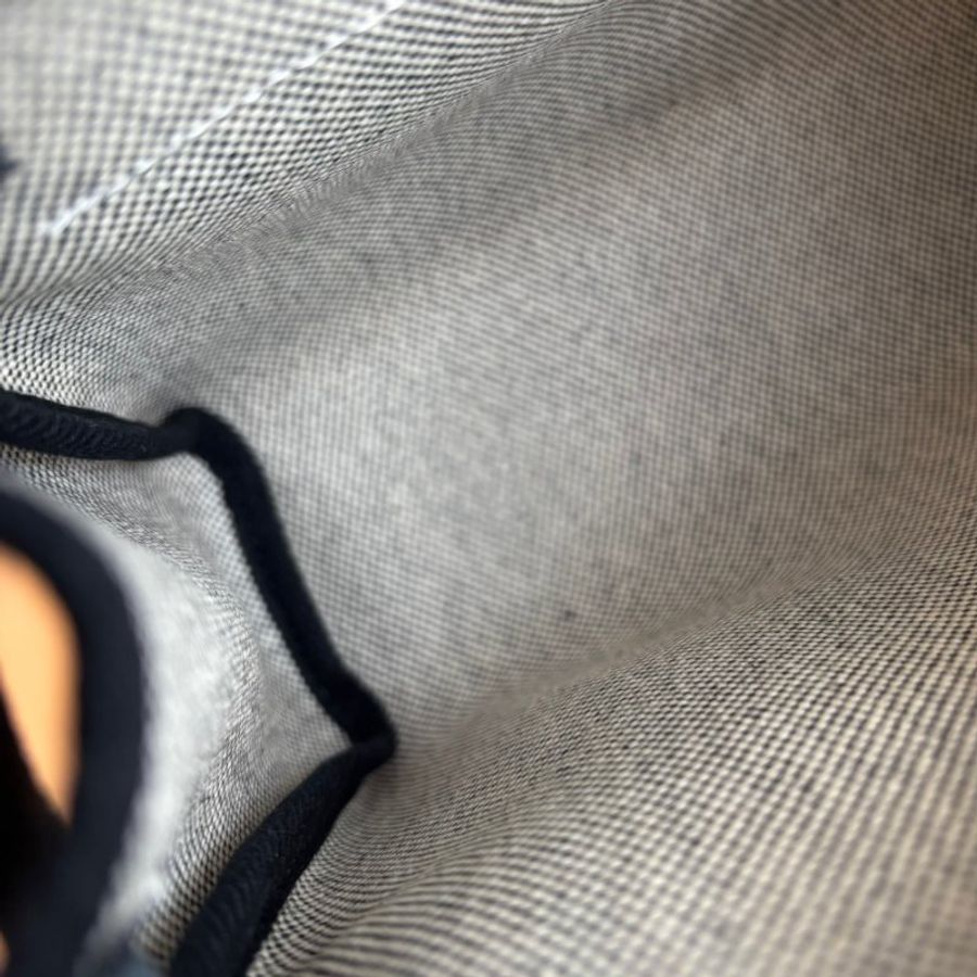 ::HERMES:: 愛馬仕 W刻MINI HERBAG 帆布黑皮革金釦斜背包-8