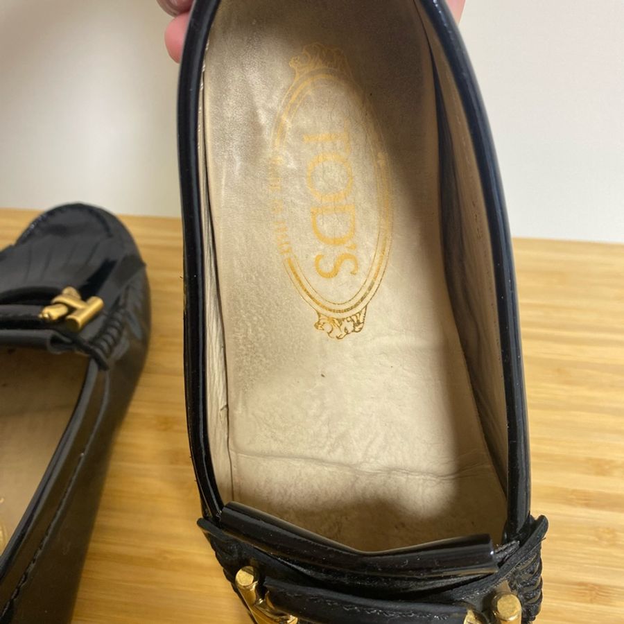 TOD’S Gommino Shoes 黑色漆皮豆豆鞋 35.5號（二手）-7