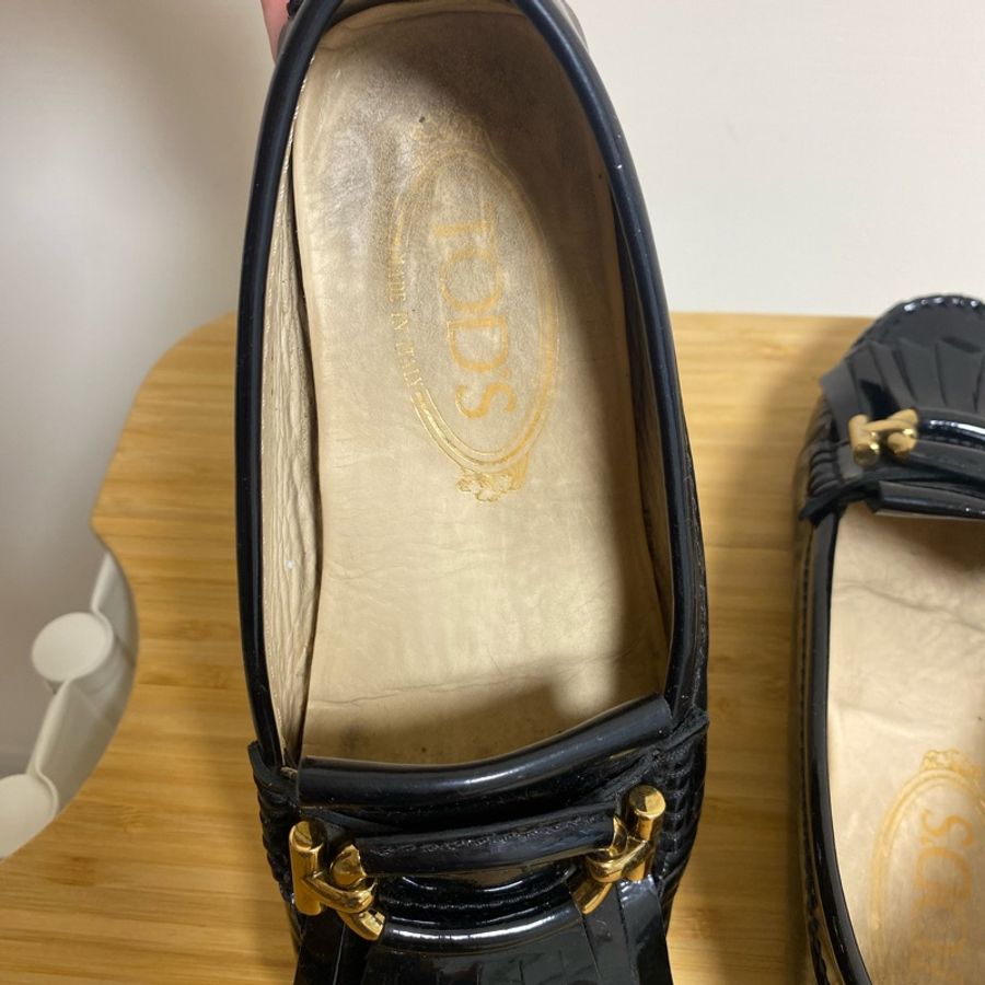 TOD’S Gommino Shoes 黑色漆皮豆豆鞋 35.5號（二手）-8