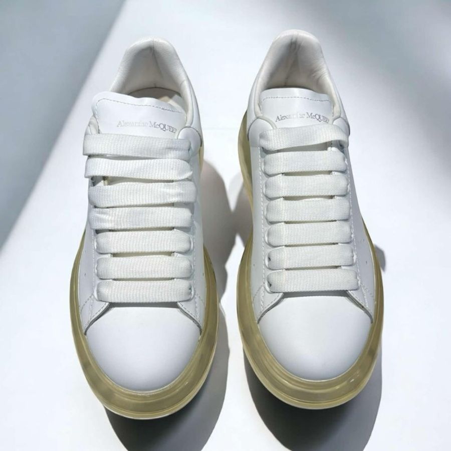 MCQUEEN 透明氣墊銀尾小白鞋/36.5號-3