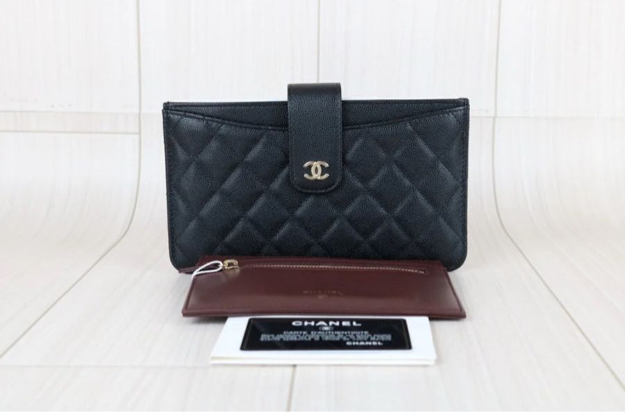 「JL精品代購」98新Chanel 香奈兒 三合一錢包/手機卡包-1