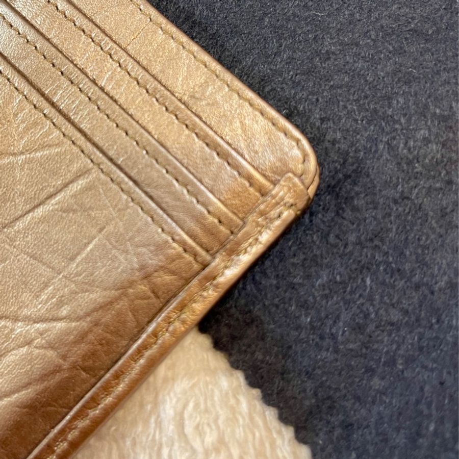 Chanel 經典限量 菱格紋 古銅金 康朋 名片夾 信用卡夾-17