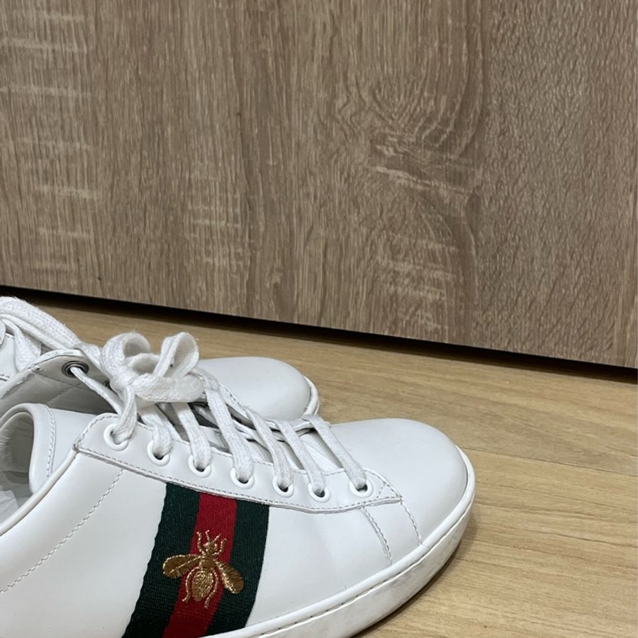Gucci 蜜蜂小白鞋 38號-3