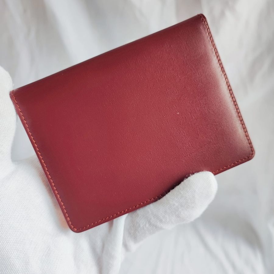 Cartier Vintage Cardholder 中古 近新 波爾多酒紅 卡片套-2