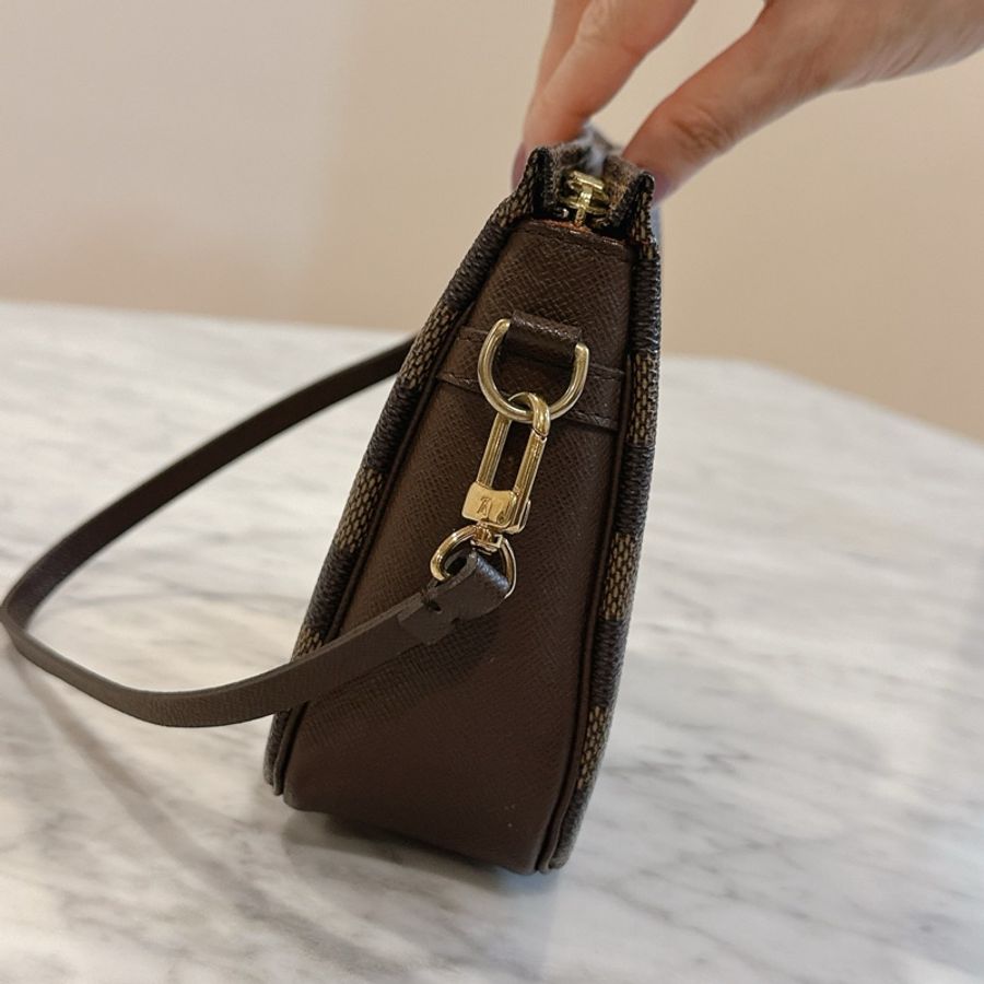 Louis Vuitton LV 路易威登 經典棋盤格小方包 小手提包-18