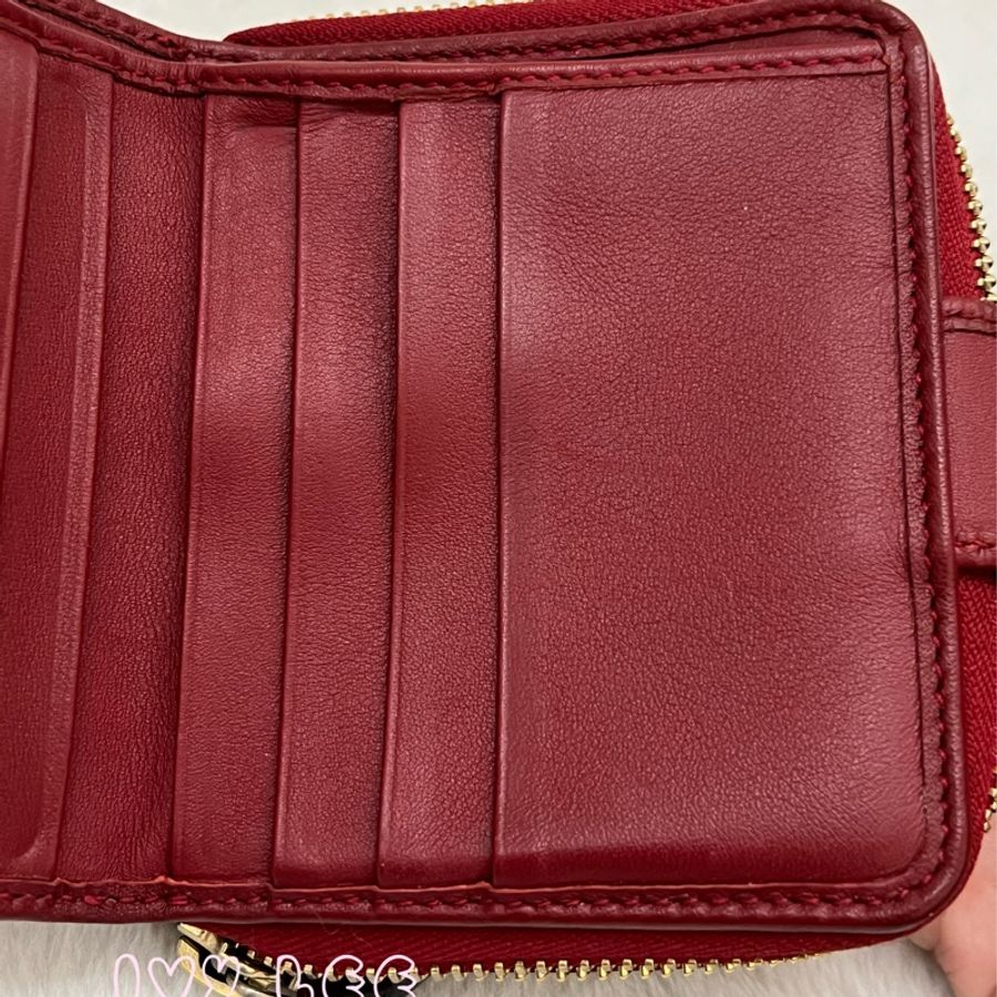 GUCCI GUCCISSIMA 八卡層 拉鍊短夾 經典紅 449395 正品 二手精品-23