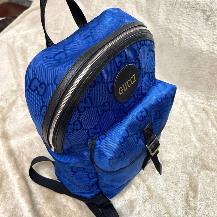 Gucci - 經典雙G 沉穩藍 緹花尼龍 拉鍊 後背包 - Off The Grid 系列-3