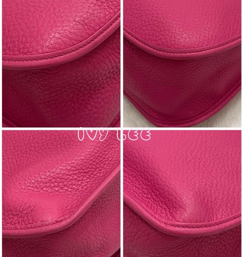 LOEWE Granada Anagram 單肩包 手提包 桃粉皮革 正品 二手精品-8