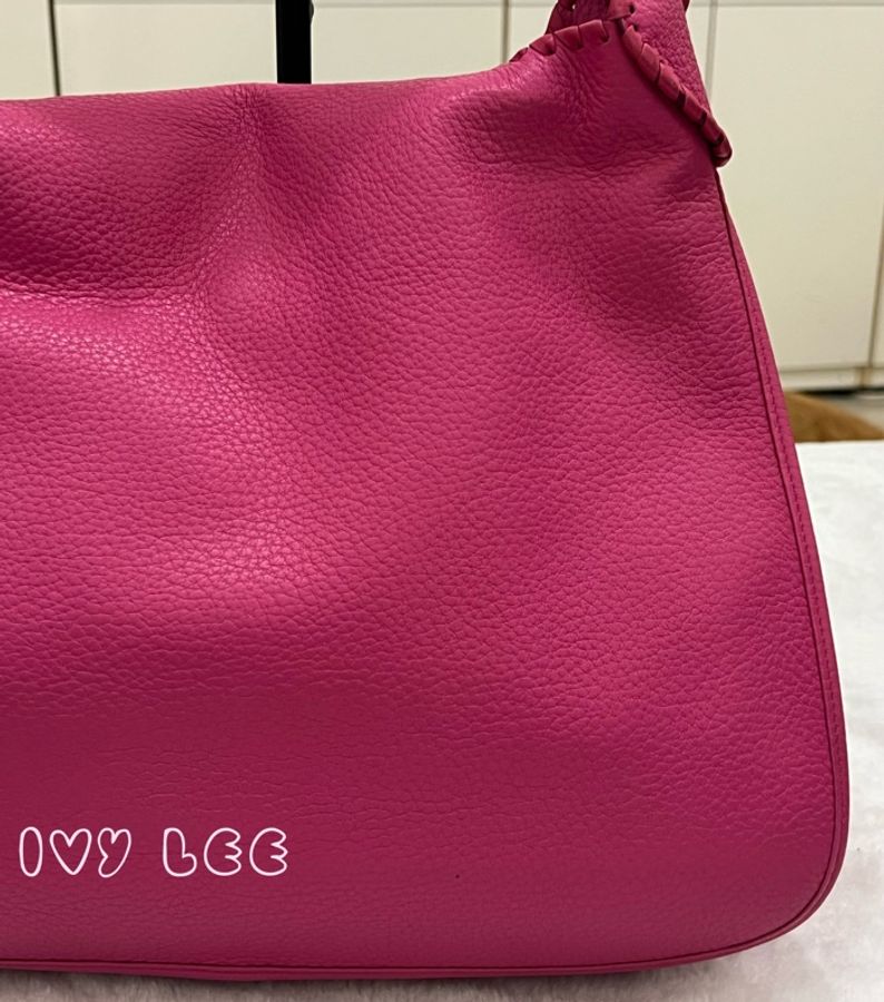 LOEWE Granada Anagram 單肩包 手提包 桃粉皮革 正品 二手精品-24