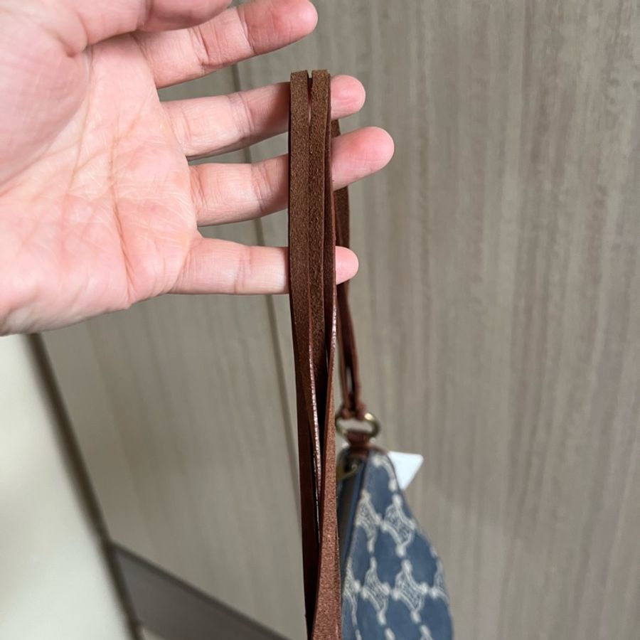 CELINE 牛仔 凱旋門 手提包 Hobo 丹寧 Denim 骨頭 手拎包 中古 Vintage-3