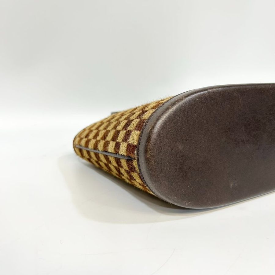 LV經典棋盤格紋馬毛手提小包-2