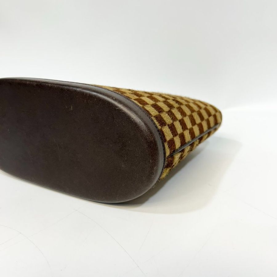 LV經典棋盤格紋馬毛手提小包-5