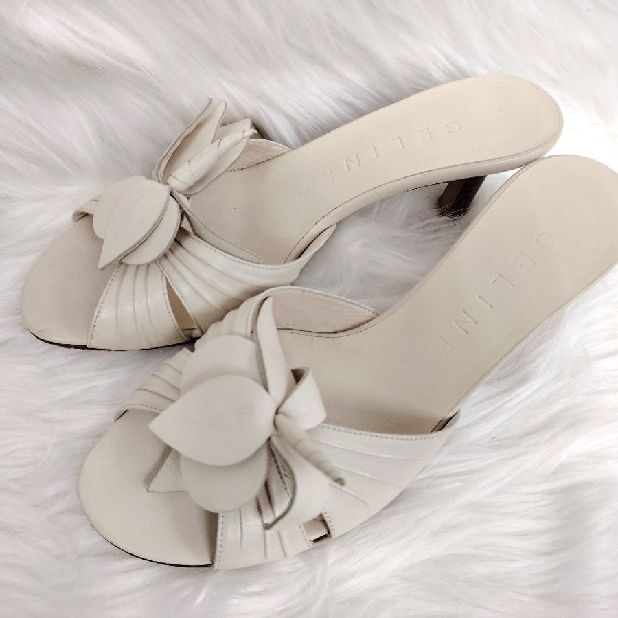 Celine 中古 白色 涼鞋 35碼-3