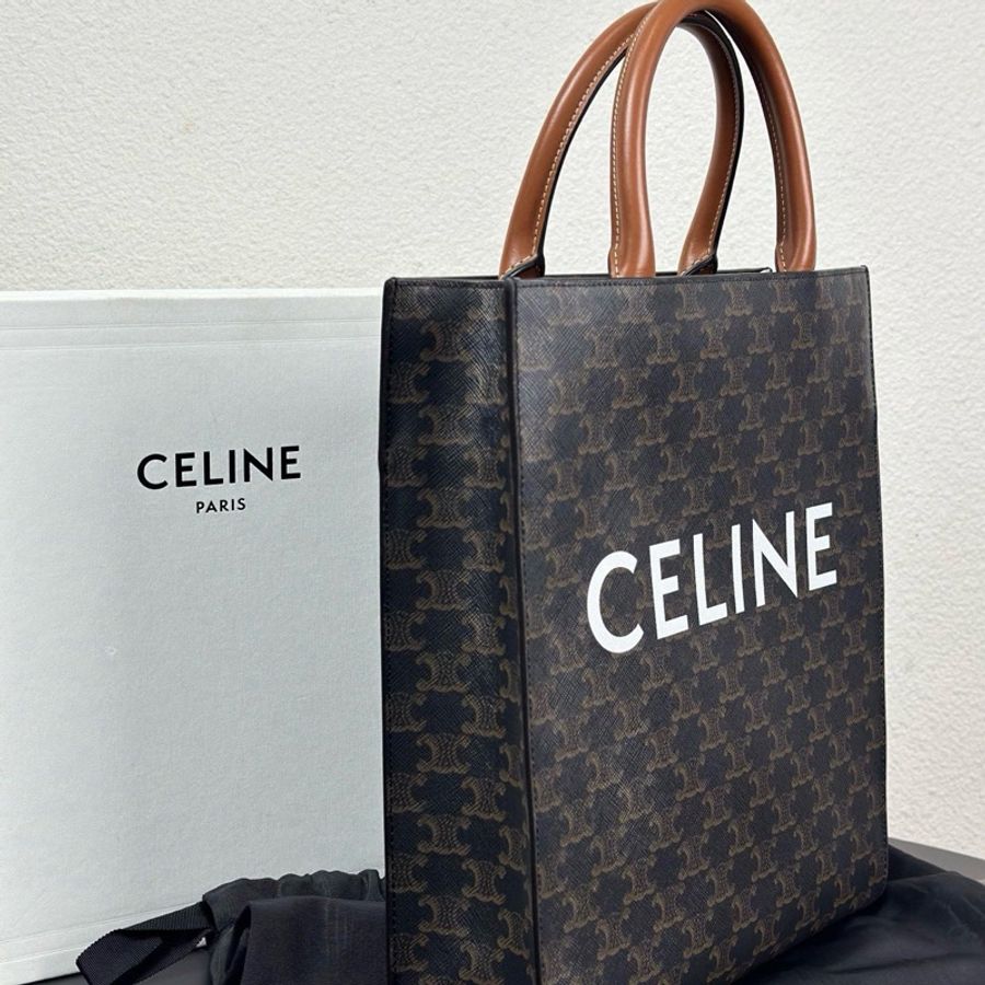 閒置 CELINE賽琳 竪款經典老花托特-3