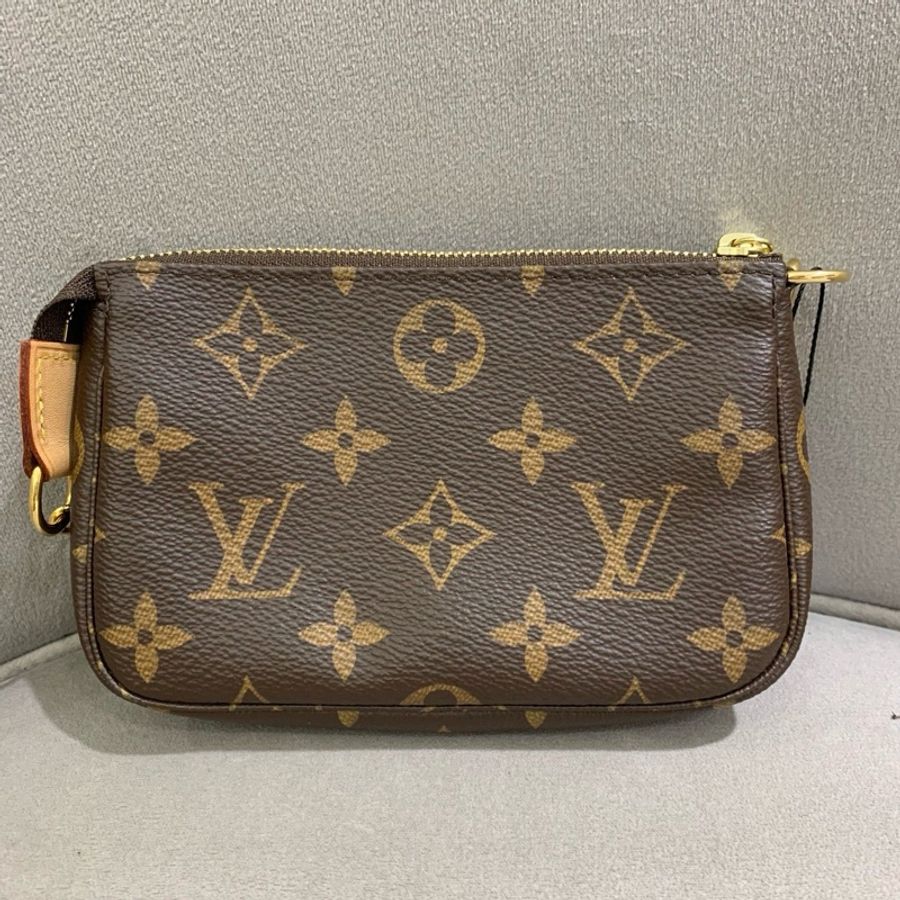 全新閒置 LV mini pochette 老花小麻將包-1