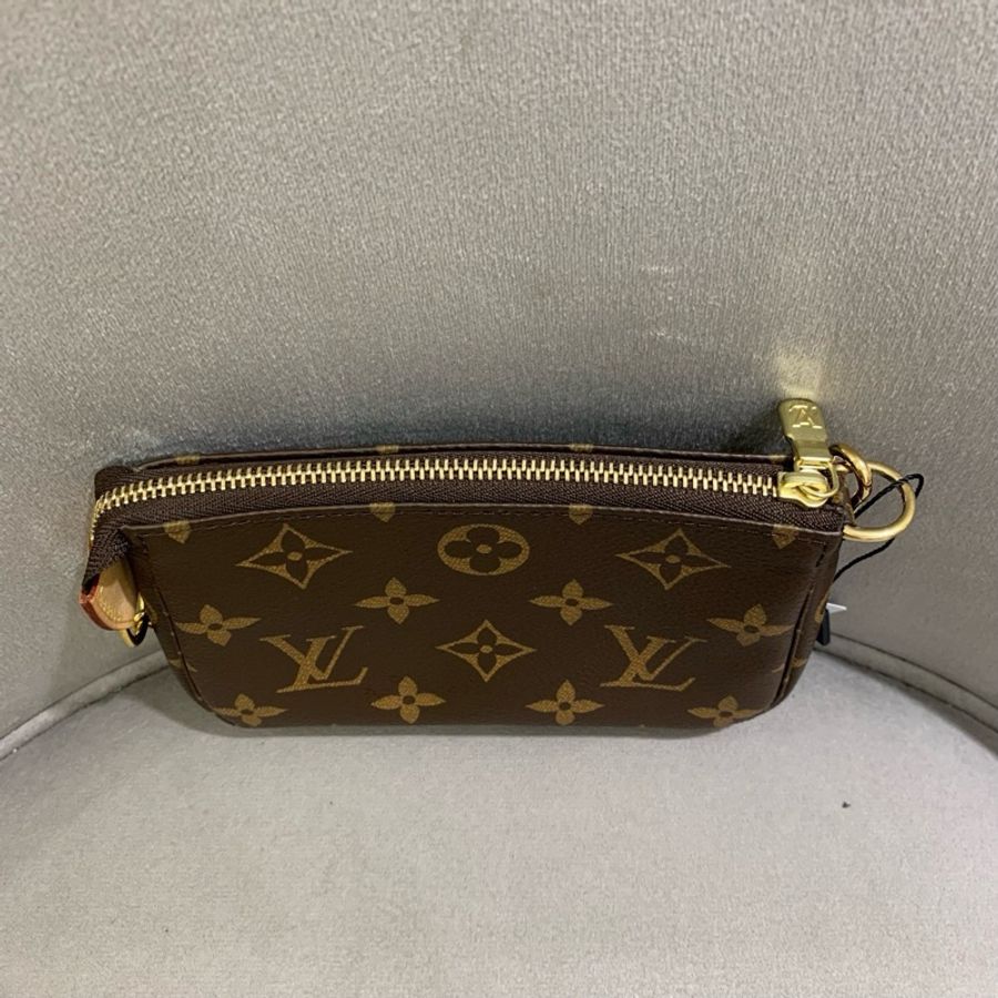 全新閒置 LV mini pochette 老花小麻將包-2