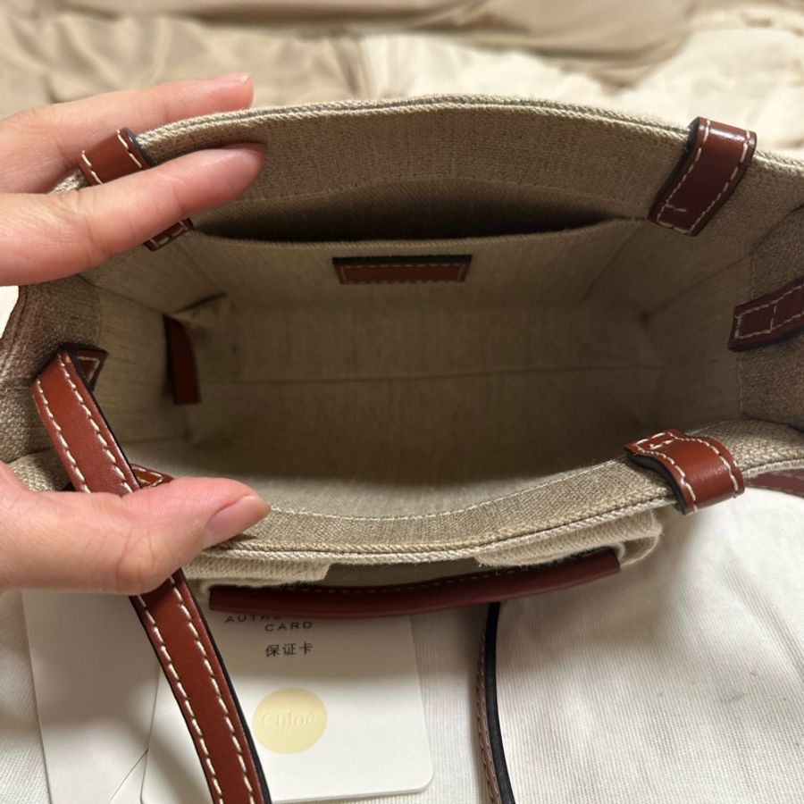 CHLOE mini woody 帆布托特包-1